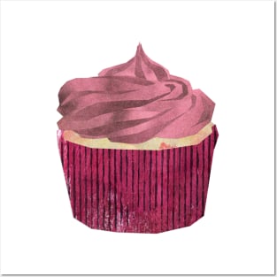 Pink cupcake Posters and Art